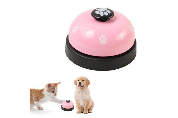 Pet Training Bells Dog Cat Training Equipment Interactive Toy Pink