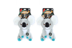 2x Paws & Claws Outback Buddies Koala Interactive Pet Dog Soft Toy w Squeaker