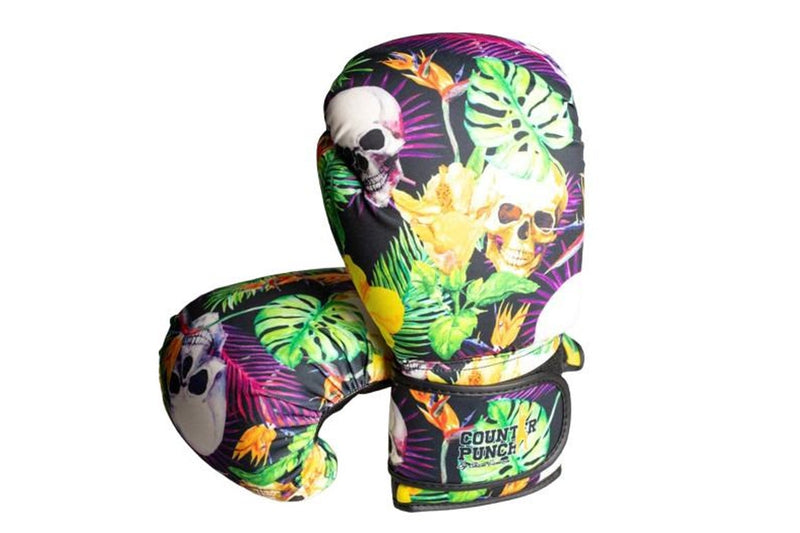 Counterpunch Skull Patterned Boxing Gloves - 16oz