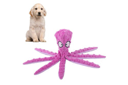 FancyGrab Dog Chew Toys Dog Squeaky Toys Octopus Squeaky Toys For Puppy Purple