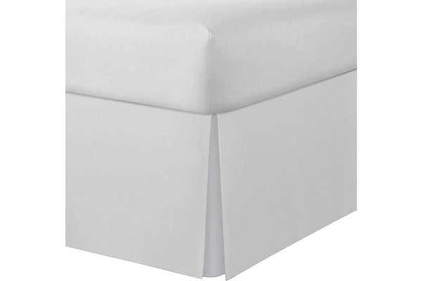 Bedding Tailored Bed Skirt, 36 cm Drop Pleated Styling Twin White