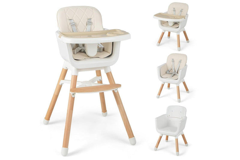 Fraser Country 6-in-1 Wooden Adjustable High Chair - Beige