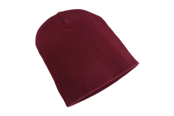 Yupoong Flexfit Unisex Heavyweight Standard Beanie Winter Hat (Maroon) (One Size)