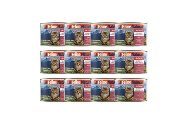 Feline Natural: Canned Cat Food, Chicken & Venison 170g (12 pack)