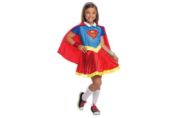 DC Super Hero Girls: Supergirl Girls' Deluxe Costume - (Size 6-8)