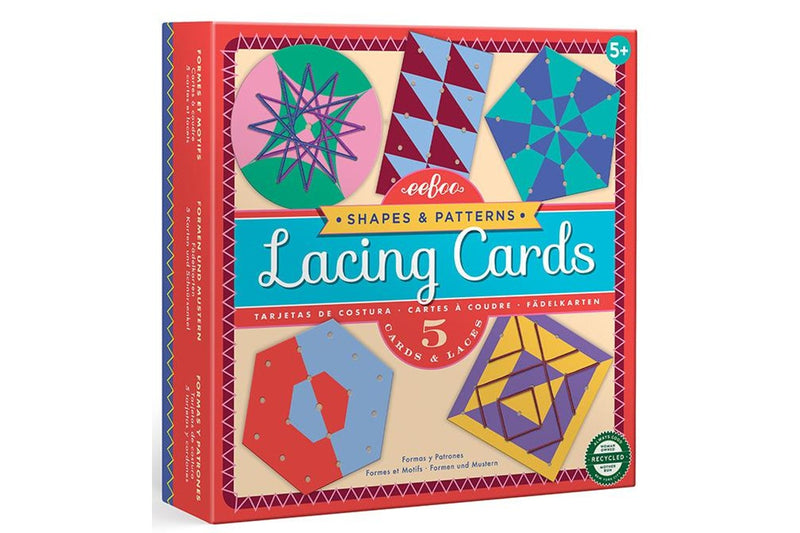 eeBoo: Lacing Cards - Shapes & Patterns