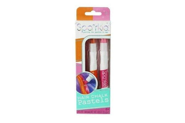 Spa*rkle: Bright Stripes Pastel Hair Chalk - Orange & Pink (2-Pack)