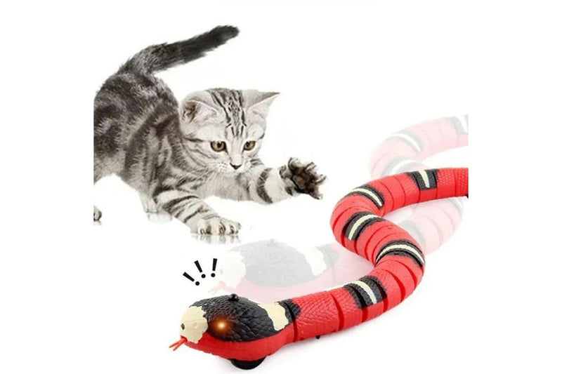 Interactive Smart Cat Toy With Usb Rechargeable Snake Teaser