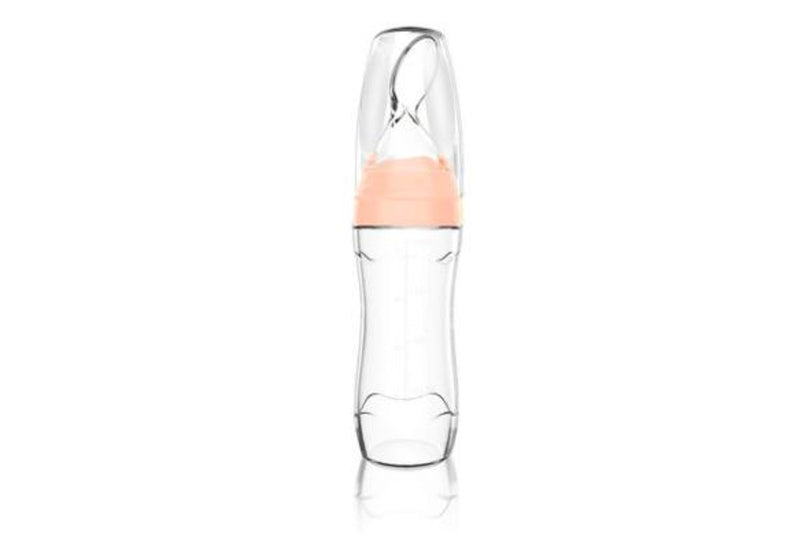 Haakaa: Silicone Baby Food Dispensing Spoon - Peach