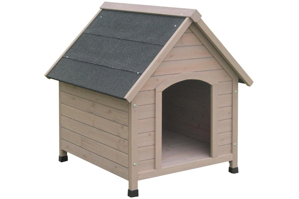 Solid Wood Outdoor Dog House Kennel - Medium