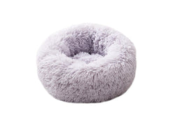 Ape Basics: Plush Round Pet Bed - Light Gray (Small, 50cm)