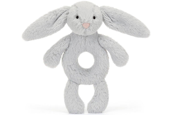 Jellycat: Bashful Bunny Ring Rattle - Silver