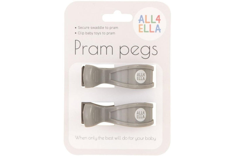 All4Ella: Pram Peg - Grey (2 Pack)