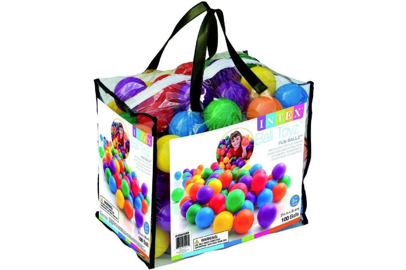 Intex: Fun Ballz - Large Plastic Ball Set (100 piece)