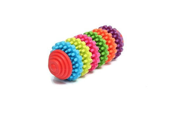 Rainbow Puppy Chew Toy Durable Rubber Fun Pet For Dogs - Rainbow - Set Of 1