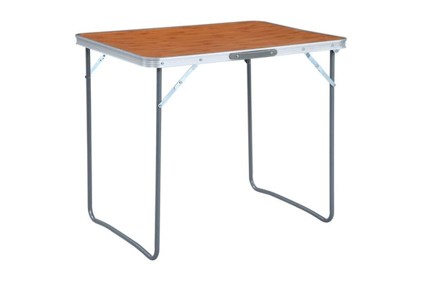 Foldable Camping Table With Metal Frame 80x60 Cm Anoib