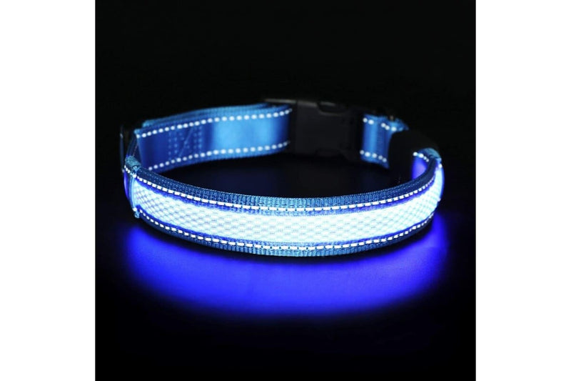 Usb Rechargeable Comfortable Reflective Bright Light Up Glow Collars For Small Medium And Large Dogs