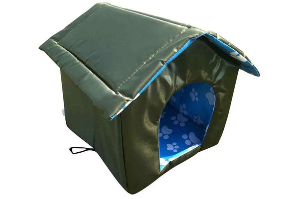 Portable Waterproof & Cold-Proof Warm Pet House - Medium Green