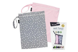 Mum 2 Mum: Wet Bag - Hearts/Pink (2 Pack)