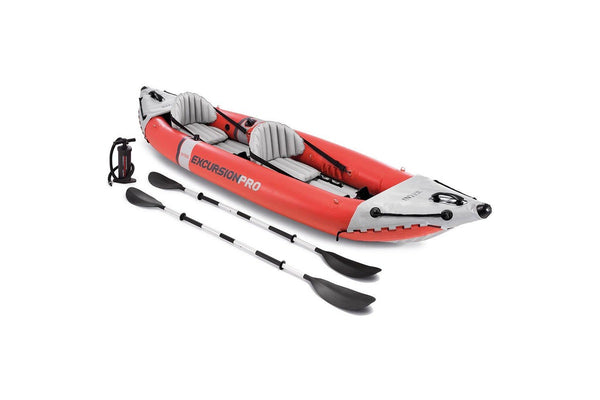 Intex 384cm Sports Excursion Pro Inflatable Fishing Kayak Boat Oars River Lake