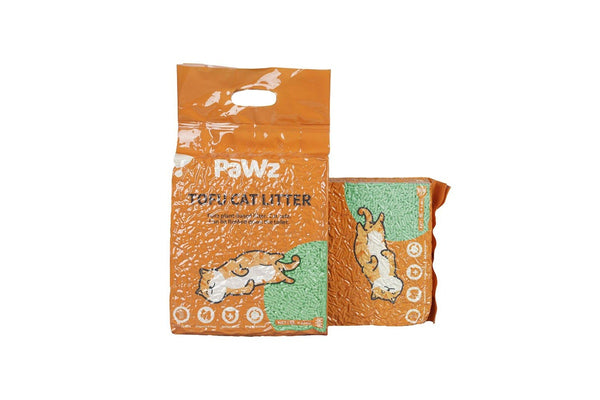 Pawz 2.5kg Tofu Cat Litter Clumping Flushable Fast Super Absorben Green Tea x1