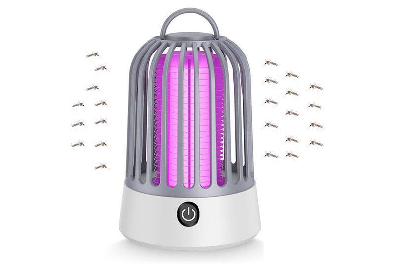 Electric Mosquito Zapper Portable Rechargeable Mosquito Killer Lamp Grey