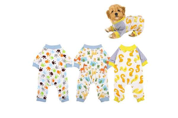 Zoomies 3-Piece Soft Pet Onesie - Medium