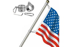 2 Pcs Metal Flag Pole Rings Aluminum Alloy Swivels Flagpole Rings