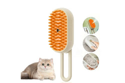 PETSWOL 3 in 1 Self Cleaning Pet Steam Brush - Beige