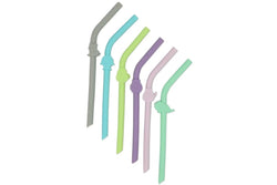 Melii: Silicone Animal Straws with Cleaning Brush (6 Pack)