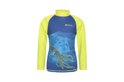 Mountain Warehouse Childrens/Kids Squid Long-Sleeved Rash Guard (Blue) (2-3 Years)