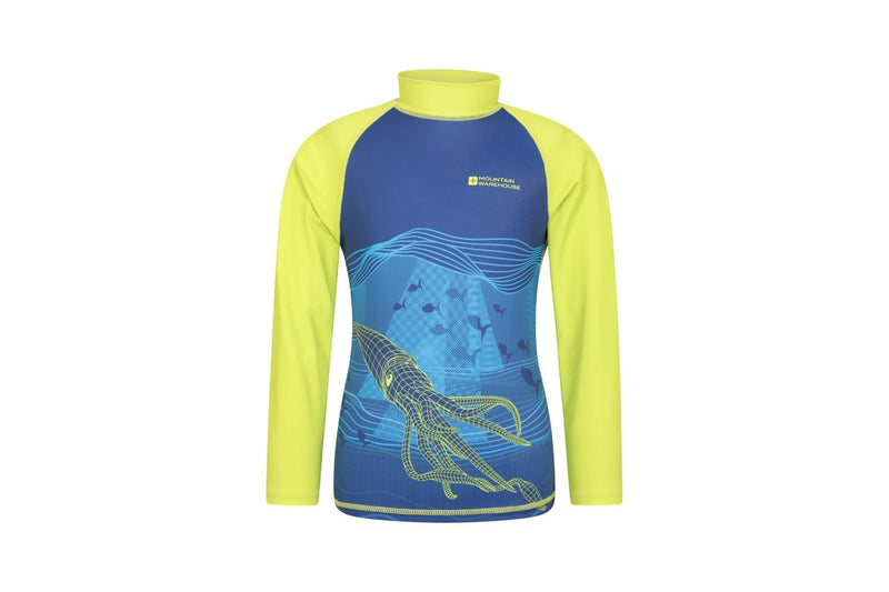 Mountain Warehouse Childrens/Kids Squid Long-Sleeved Rash Guard (Blue) (2-3 Years)