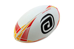 Avaro Mini Rugby Union Ball - Red / Yellow - 26cm