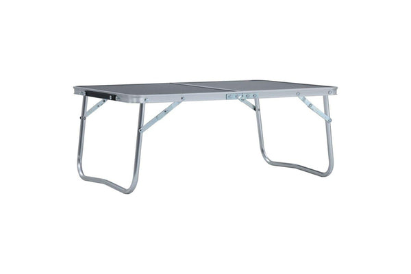 Folding Camping Table Grey Aluminium 60x40 Cm Anoni