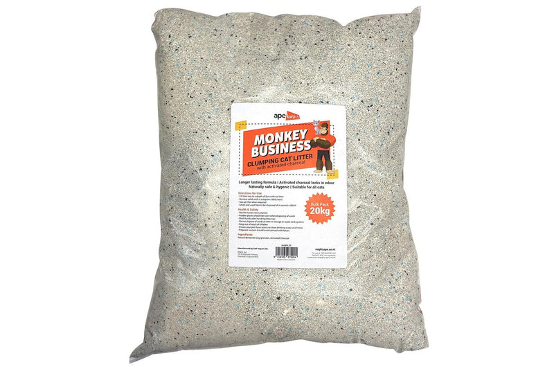 Monkey Business Cat Litter - Active Charcoal Clumping (20kg)