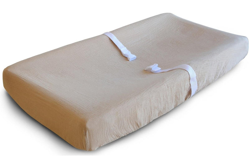 Mushie: Changing Pad Cover - Pale Taupe