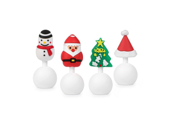 Haakaa: Silicone Breast Pump - Christmas Stopper Set (4 Set)