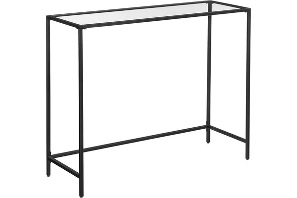 VASAGLE 1M Console Table with Tempered Glass - Black