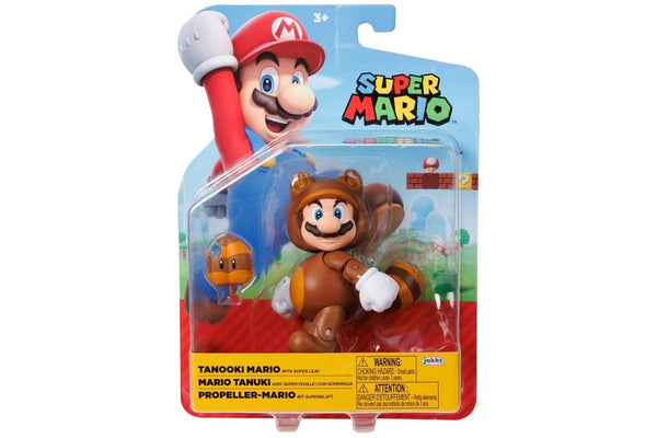 Super Mario: 4" Figure - Tanooki Mario