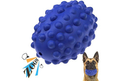 Bite-resistant Natural Rubber Squeaker Pet Chew Ball Toy For Medium Large Dog