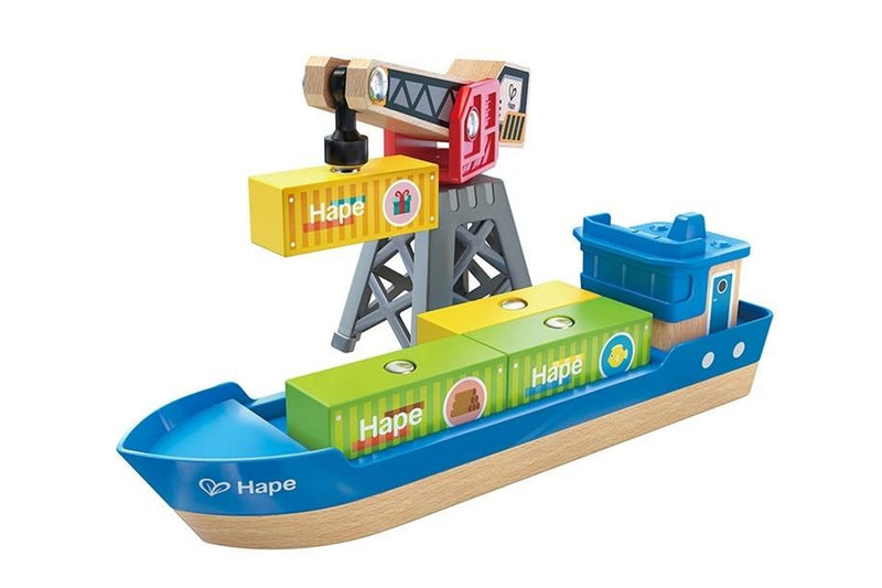 Hape: Cargo & Crane - Vehicle Playset