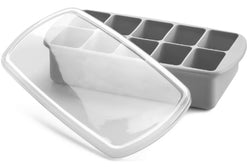 Melii: Silicone Baby Food Freezer Tray with Lid - Grey