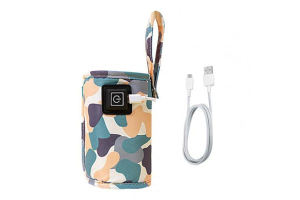 Travel USB Bottle Warmer Bag Milk Heat Keeper Bag Camo White