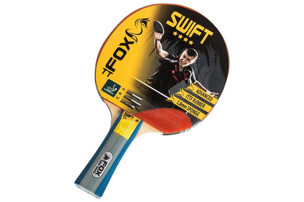 Fox TT Swift 4 Star Table Tennis Bat (Red/Grey/Blue) (One Size)