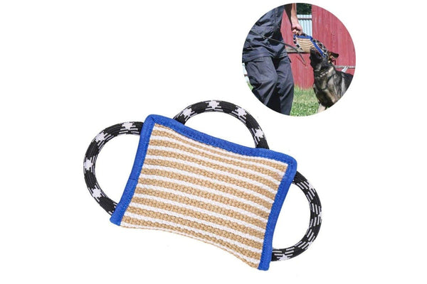 Durable Eco-friendly Jute Bite Pillow With Comfortable Handle Dog Toy