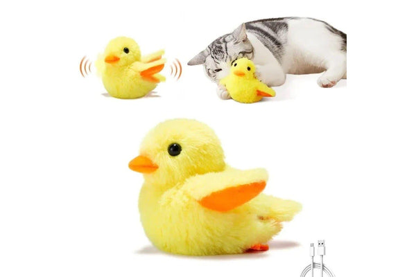 Interactive Flapping Duck Cat Toy Durable Rechargeable