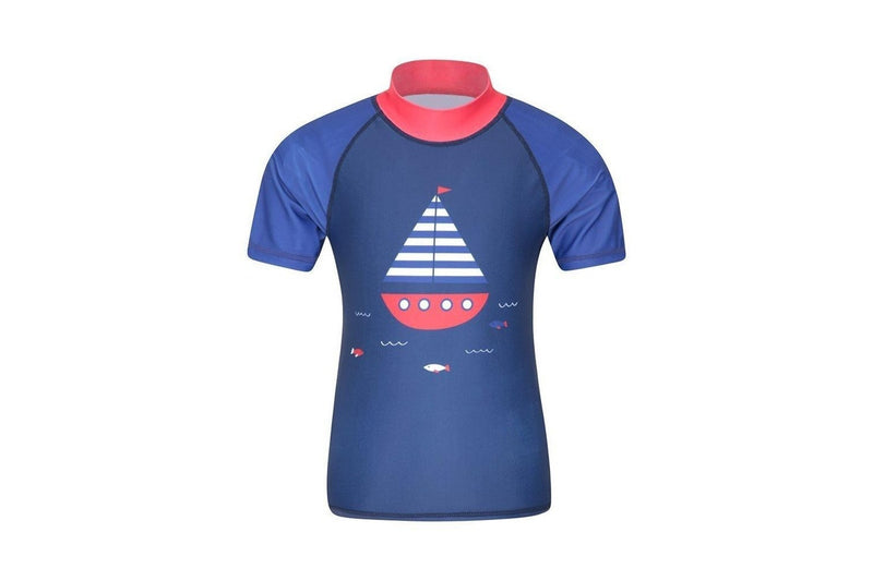 Mountain Warehouse Childrens/Kids Short-Sleeved Rash Guard (Cobalt Blue) (9-10 Years)