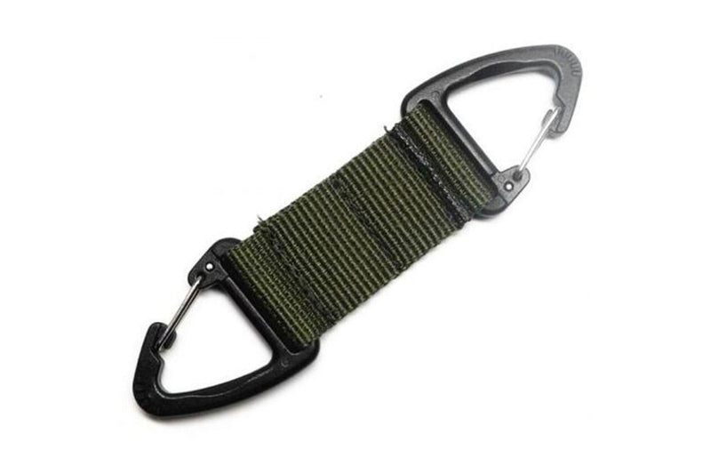 Carabiners Outdoor Tactical Nylon Webbing Backpack Hang Buckle Army Green - Green