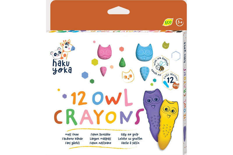 Haku Yoka: Owl Crayons (12-Pack)