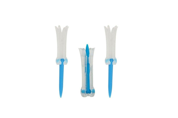 3Pcs Professional Golf Tee Step Up Rubber Horn Foldable Evolution Tees Sports Tool Accessory Blue - Standard